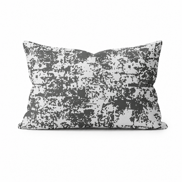 Grey & White Digital Camo Print Lumbar Cushion