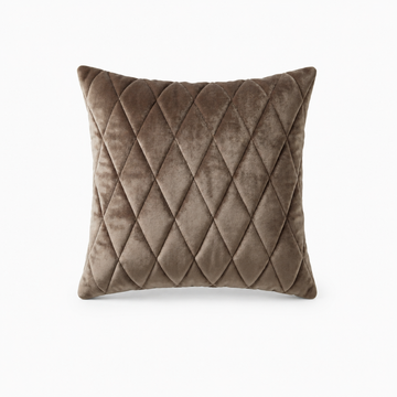 Mink Quilted Velvet Cushion