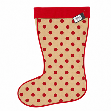 Red Polka Dot Christmas Stocking