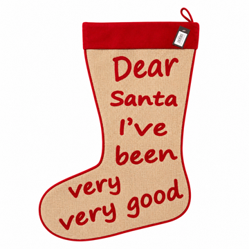 Dear Santa Burlap Stocking