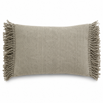 Natural Linen Fringe Cushion