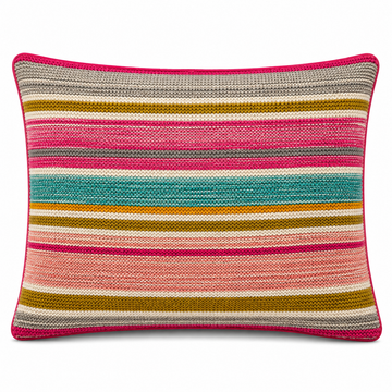 Multicolour Fiesta Stripe Knit Cushion