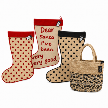Rustic Christmas Stocking Trio