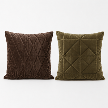 Earthy Quilted Velvet | Pack of 2