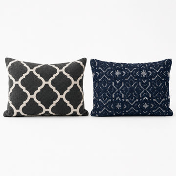Navy Knit Lumbar | Pack of 2