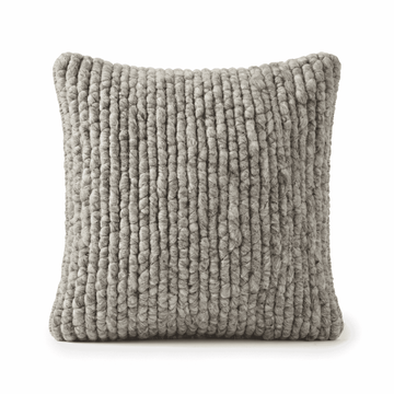 Grey Chunky Rope Knit Cushion