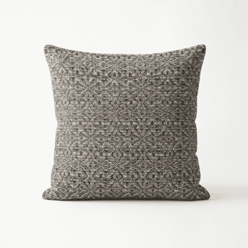 Charcoal Ornate Jacquard Cushion