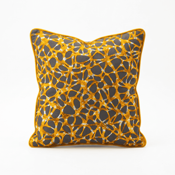 Amber Web Embroidered Cushion